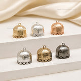 Hexagon Floral Jhumki | Size : 20mm | Qty : 6pcs-3pair | EF91