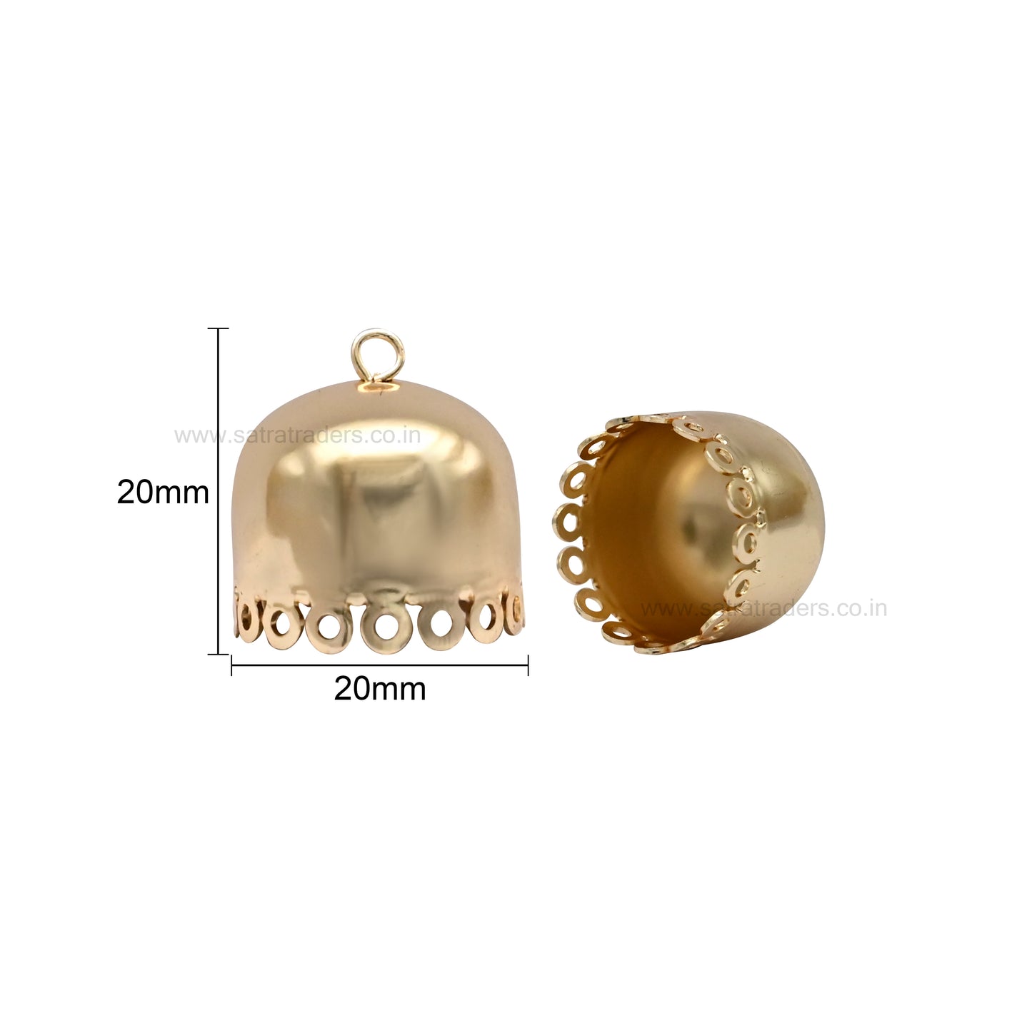 Round Plain Jhumki | Qty : 6pcs-3pair | EF89