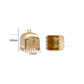 Square Plain Jhumki | Qty : 6pcs-3pair | EF88