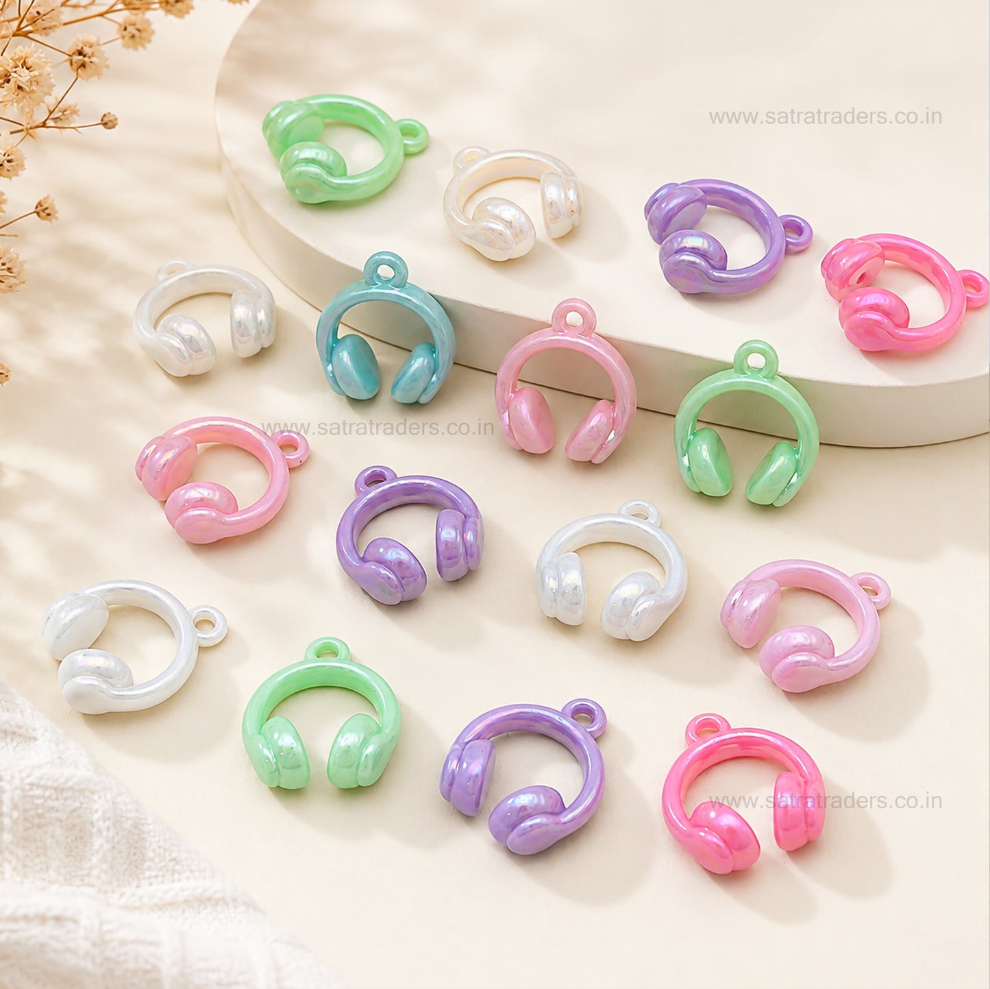 Assorted Cute Mini Headphone Beads | Size : 23mm | PB50