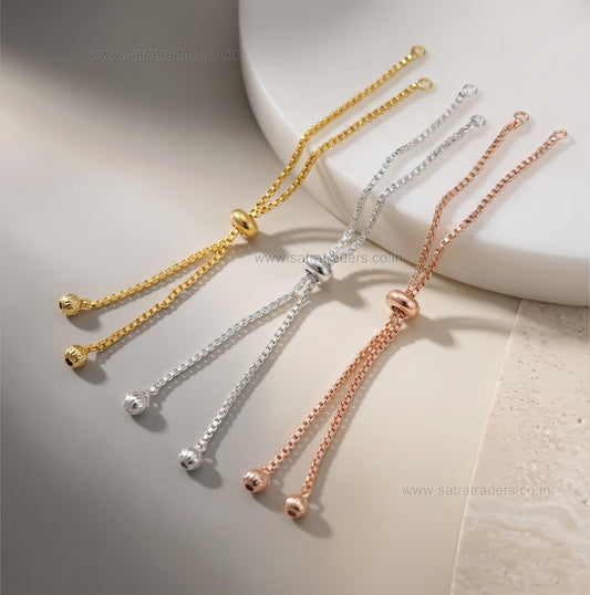 Adjustable Slider Chain Bracelet | Size : 4.5inch | Qty : 10pcs | B30