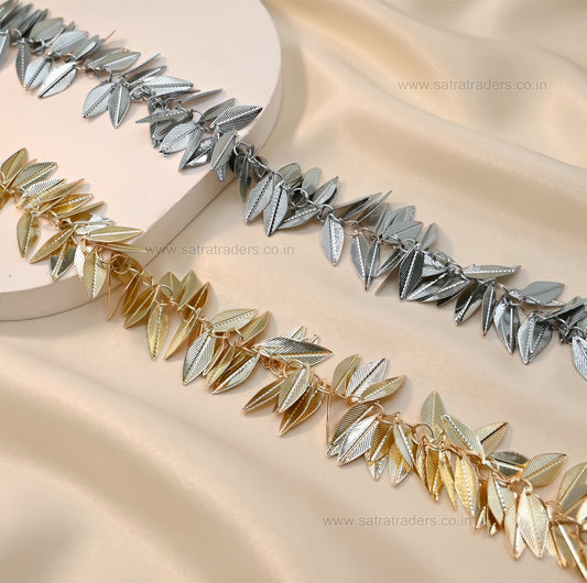 Leaf Shape Iron Chain | Size : 18mm | Qty : 1mtr | IC35