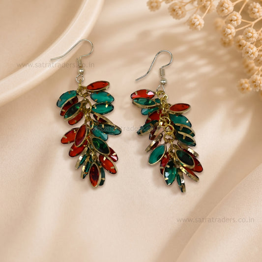 Marquise Glass Cluster Dangle Earrings | Qty : 1pc