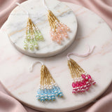 Pearl & Acrylic Bead Hanging Tassels | Size : 60mm | Qty : 10pcs | T25