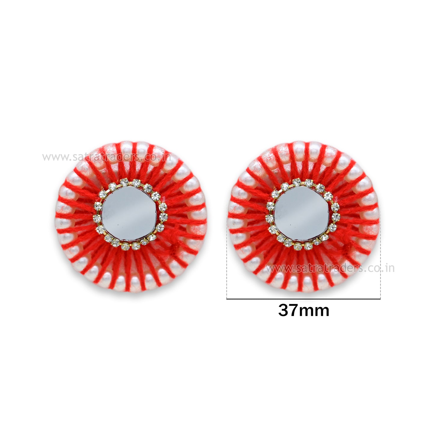 Pearl Mirror Decorative | Size : 36mm | Qty : 10pcs | DP106