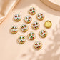 Meenakari Floral Round Spacer Bead | Size : 15mm | Qty : 12pcs | MKB125