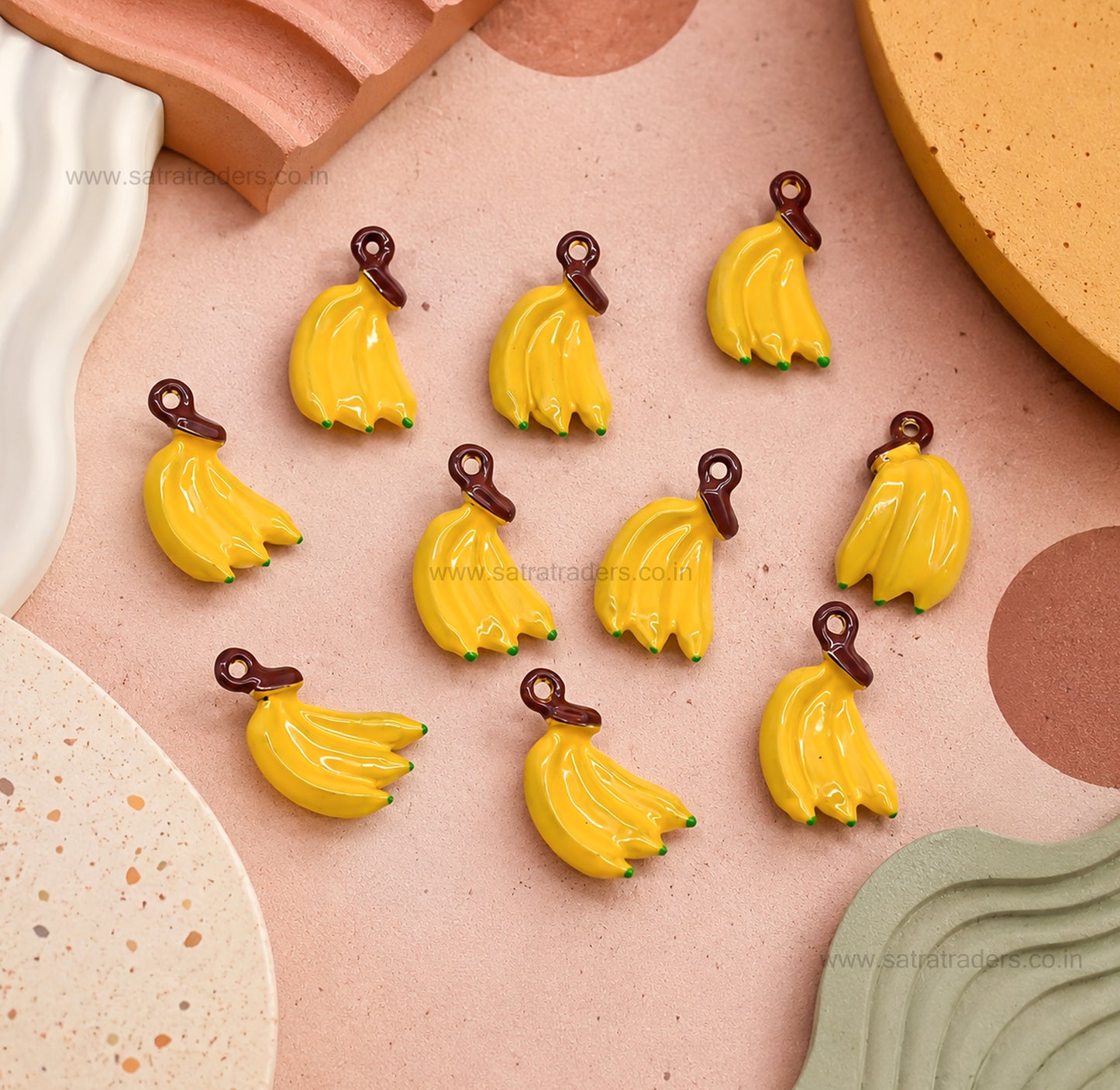 Bunch of Banana Fruit Charm Pendant | Size : 19mm | Qty : 1pc | CHE188