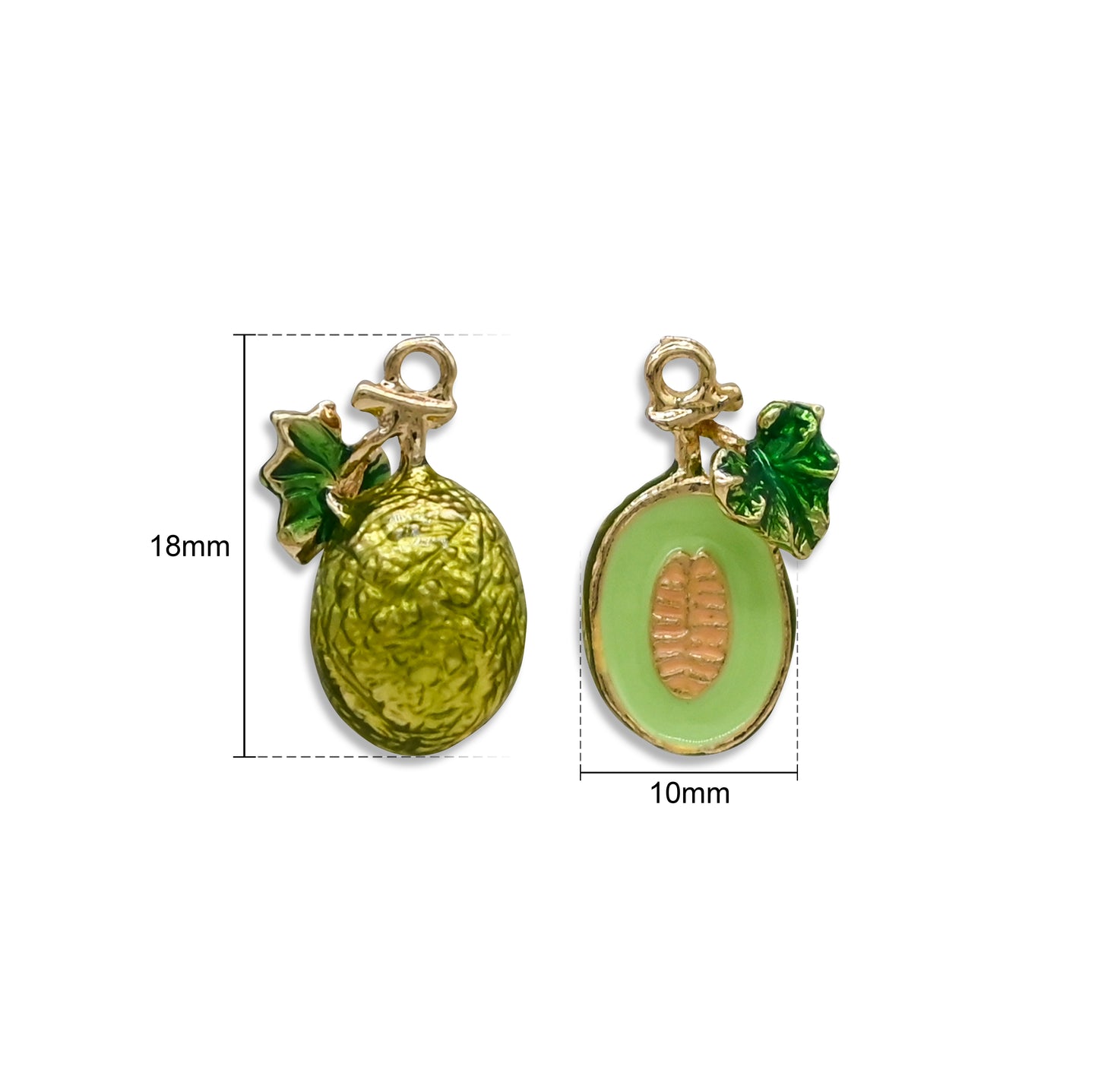 Avocado Fruit Charm Pendant | Size : 18mm | Qty : 1pc | CHE194
