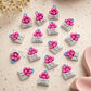 Rose Flower Envelope Charm Pendant | Size : 16mm | Qty : 1pc | CHE184