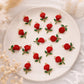 Red Rose Flower Charm Pendant | Size : 19mm | Qty : 1pc | CHE180