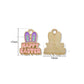 Happy Easter Bunny Ears Enamel Charm Pendant |Size : 17mm | Qty : 10pcs | CHE201