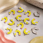 Rainbow Arc Pencil Enamel Charm| Size : 20mm | Qty : 10pcs | CHE204