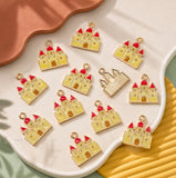 Enamel Fairy Tale Castle Charms | Size : 18mm | Qty : 10pcs | CHE215