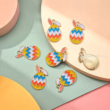 Colorful Enamel Easter Egg Bunny Ears Charm | Size : 24mm | Qty : 10pcs | CHE216