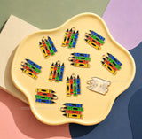 Colorful Crayon Box Enamel Charm | Size : 22mm | Qty : 10pcs | CHE219