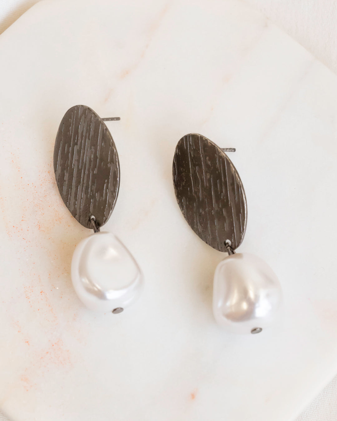 Oval Matt Base Earring Stud | Size : 24mm | 6pcs | EF37