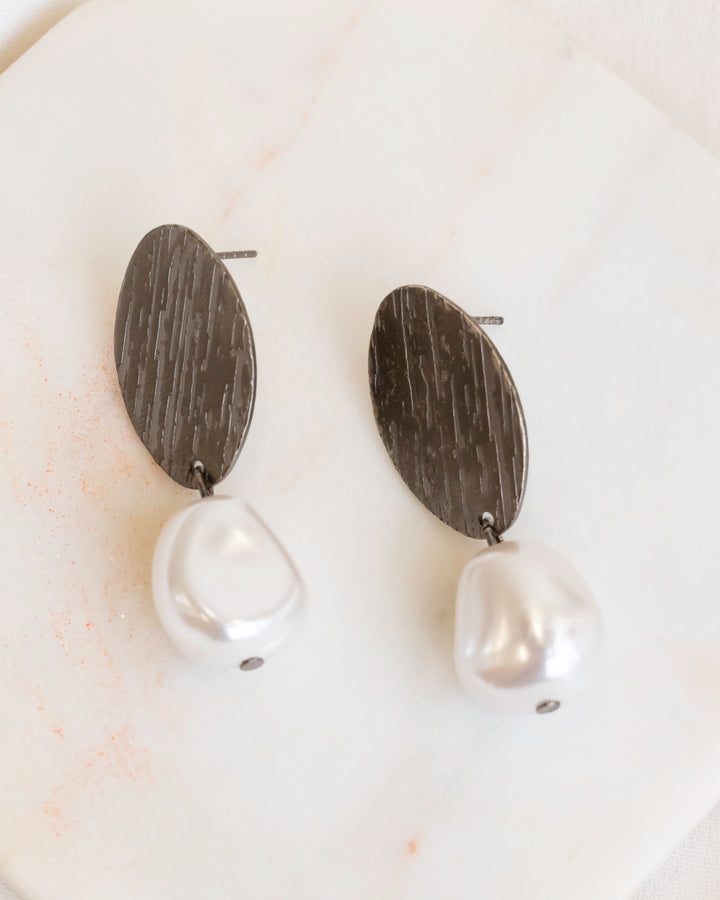 Oval Matt Base Earring Stud | Size : 24mm | 6pcs | EF37