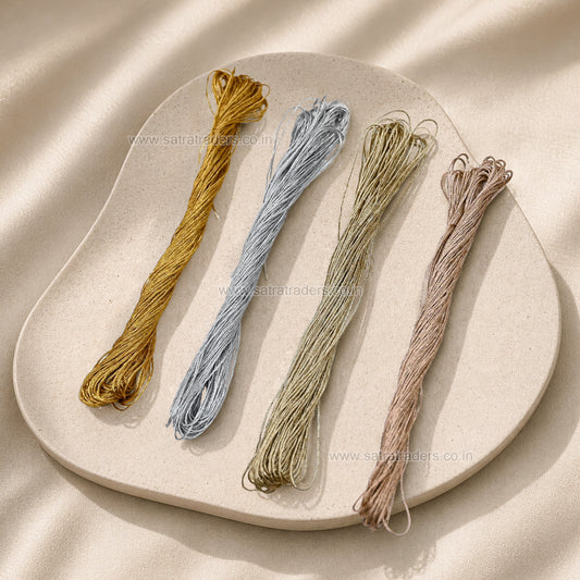 Craft Embroidery Thread | Size : 0.5mm | Qty : 10rolls(Approx 10mtr per roll) | WT40