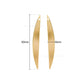 18k Gold Plated Curved Metal Charm | Size : 50mm | Qty : 2pcs | BC21