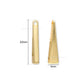 18k Gold Plated Brass Long Triangle Spike Charm | Size : 22mm | Qty : 2pcs | BC17