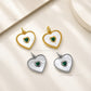 Emerald Heart MOP Anti-Tarnish Charm | Size : 18mm | Qty : 1pc