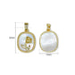 Oval Rose MOP Anti-Tarnish Charm | Size : 22mm | Qty : 1pc