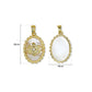 Oval Floral MOP Anti-Tarnish Charm | Size : 26mm | Qty : 1pc
