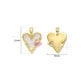 Pink Gemstone Heart MOP Anti-Tarnish Charm | Size : 21mm | Qty : 1pc