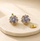 High Quality Floral Brass Connector Charm With clip-on | Size : 22mm | Qty : 1pc | BC23
