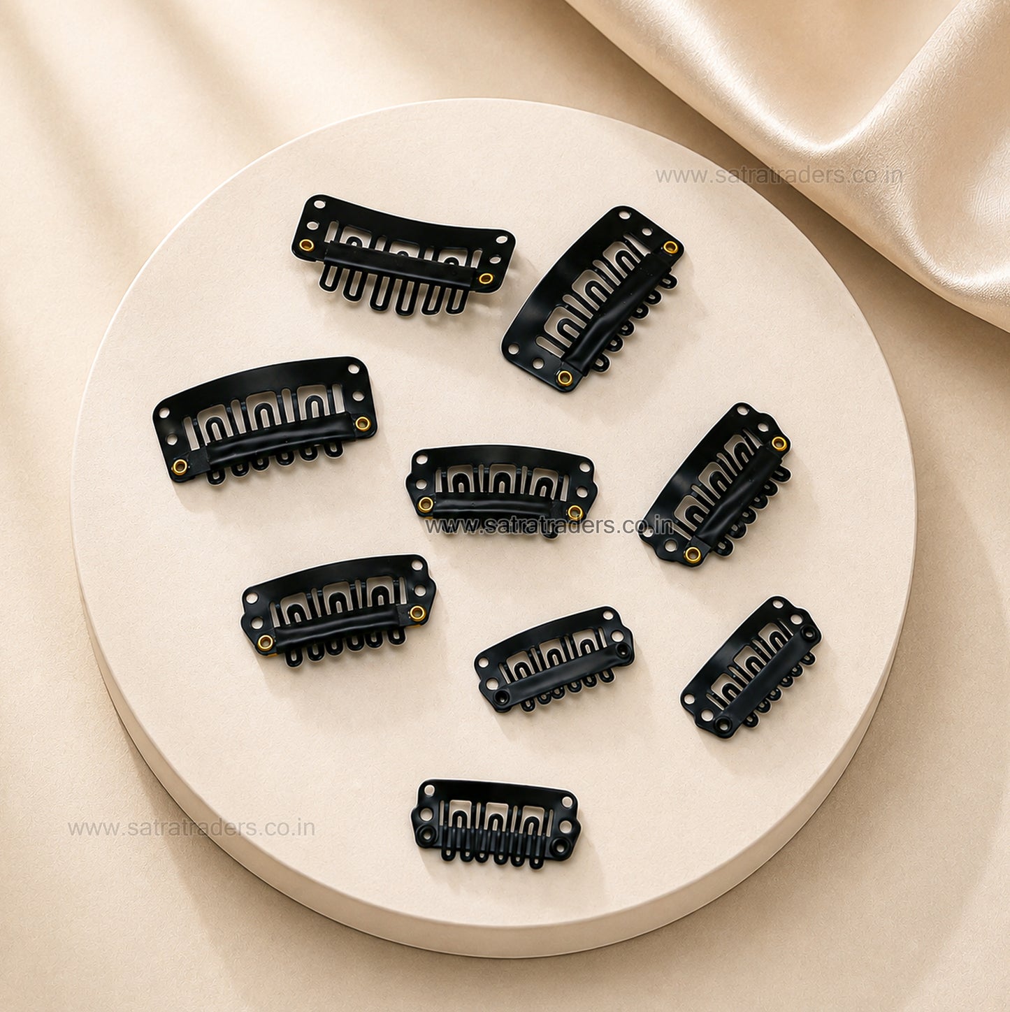 Black Non-Slip Hair Extension Snap Clips | HA32