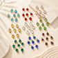 Teardrop Shape Glass Beads with Brass 2 loop | Qty : 50pcs | Size : 14mmX6mm | GB91