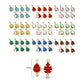 Teardrop Shape Glass Beads with Brass 2 loop | Qty : 50pcs | Size : 14mmX6mm | GB91