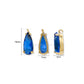 Teardrop Glass Crystal Connectors with Loops | Size : H-19mm W-7mm | Qty : 1pc | CHL195