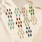 Rectangle Shape Glass Beads with Brass Loop | Qty : 50pcs | Size : 9mmX4mm | GB89