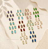 Rectangle Shape Glass Beads with Brass Loop | Qty : 50pcs | Size : 9mmX4mm | GB89