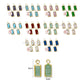 Rectangle Shape Glass Beads with Brass Loop | Qty : 50pcs | Size : 9mmX4mm | GB89
