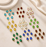 Ovel Shape Glass Beads with Brass 2 loop | Qty : 50pcs | Size : 14mmX7mm | GB90
