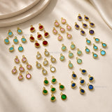 Round Shape Glass Beads with Brass Loop | Qty : 100pcs | Size : 7mmX5mm | GB88