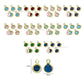 Round Shape Glass Beads with Brass Loop | Qty : 100pcs | Size : 7mmX5mm | GB88