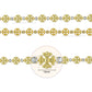 Brass Flower Rhinestone Cup Chain | Size : 1m | BC1004
