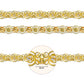 Brass Floral Oval Ring Rhinestone Cup Chain | Size : 1m | BC1011
