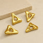 Matte Organic Triangle Link with 2 Loops | Qty : 4pcs