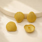 Ribbed Scallop Seashell Shank Button with Loop | Qty : 5pcs