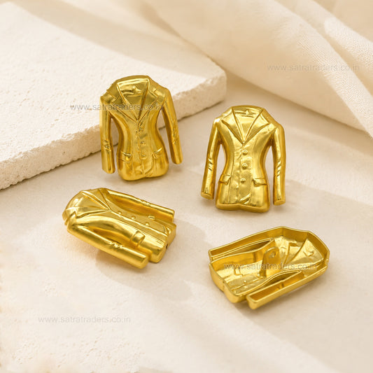 Sculptural Wave Coin Garment Accent with Loop | Qty : 5pcs | G-1-21