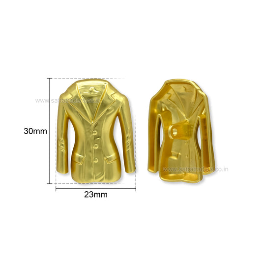 Sculptural Wave Coin Garment Accent with Loop | Qty : 5pcs | G-1-21