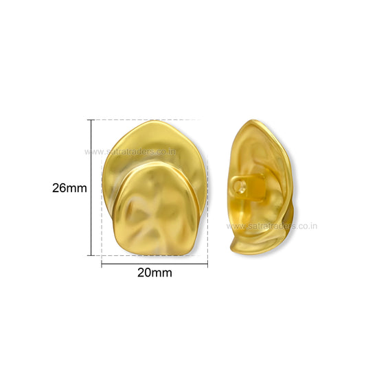 Overlapping Petal Shank Button with 2 Loop | Qty : 4pcs | G-1-24
