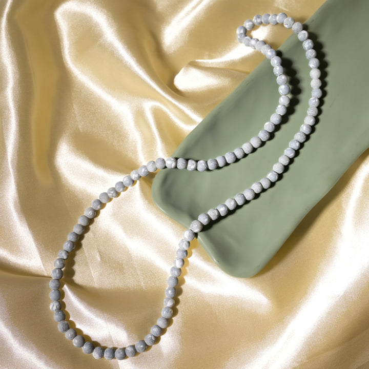 Elegant Glass Beads | Size : 8mm | 1 Line | Approx 100 pcs | GB48