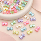 Assorted Pastel Acrylic Bow Beads | Size : 10mm | PB52