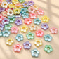 Assorted Pastel Acrylic Hollow Center Flower Beads | Size : 19mm | PB54