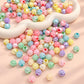 Assorted Pastel Acrylic Carved Ball Beads | Size : 10mm | PB55